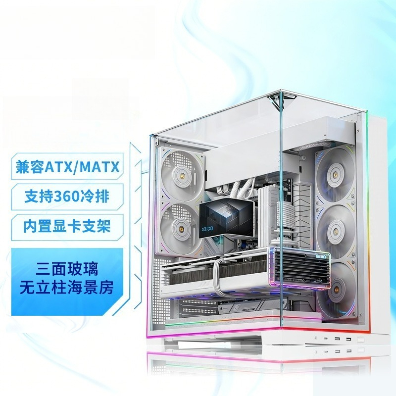 White Panoramic Triple Tempere - Atx Case recension och pris